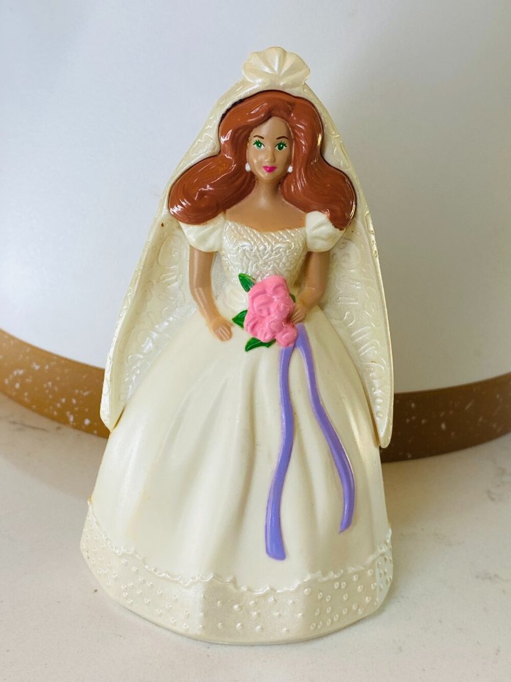 Vintage 1991 McDonald's Happy Meal Bride Barbie Figure Mattel Made in China